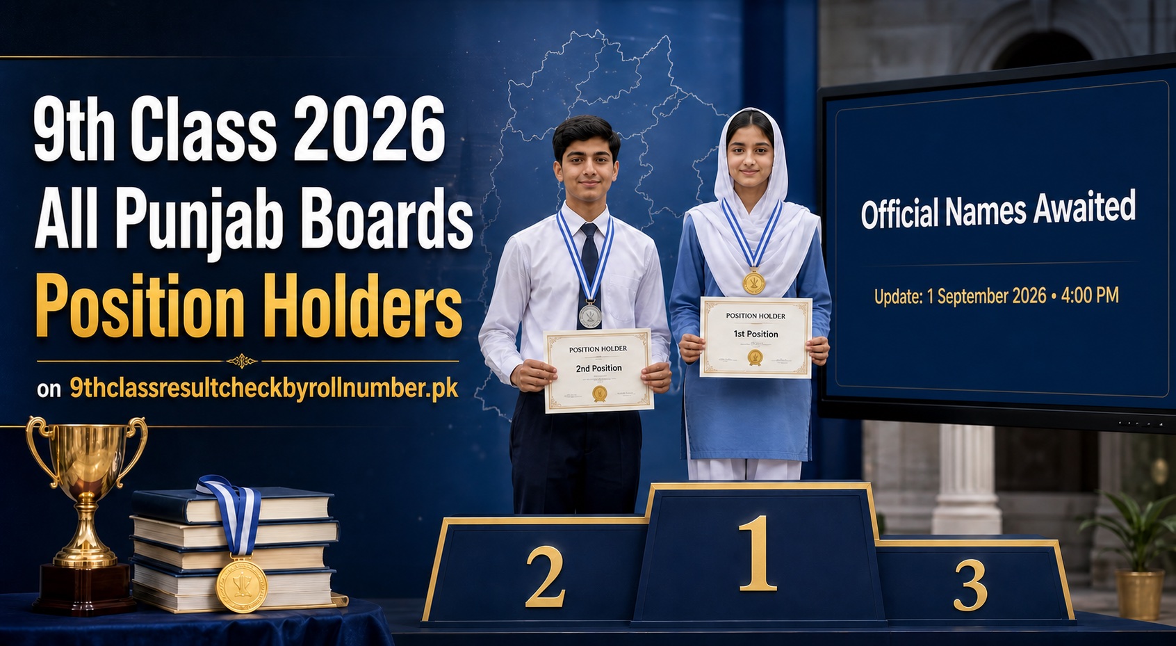 9th Class 2026 All Punjab Boards Position Holders on 9thclassresultcheckbyrollnumber.pk