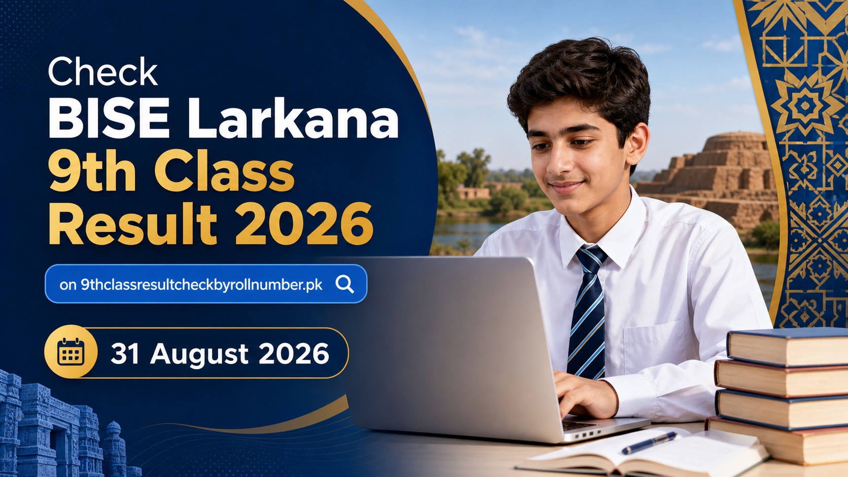 Check BISE Larkana 9th Class Result 2026 on 9thclassresultcheckbyrollnumber.pk