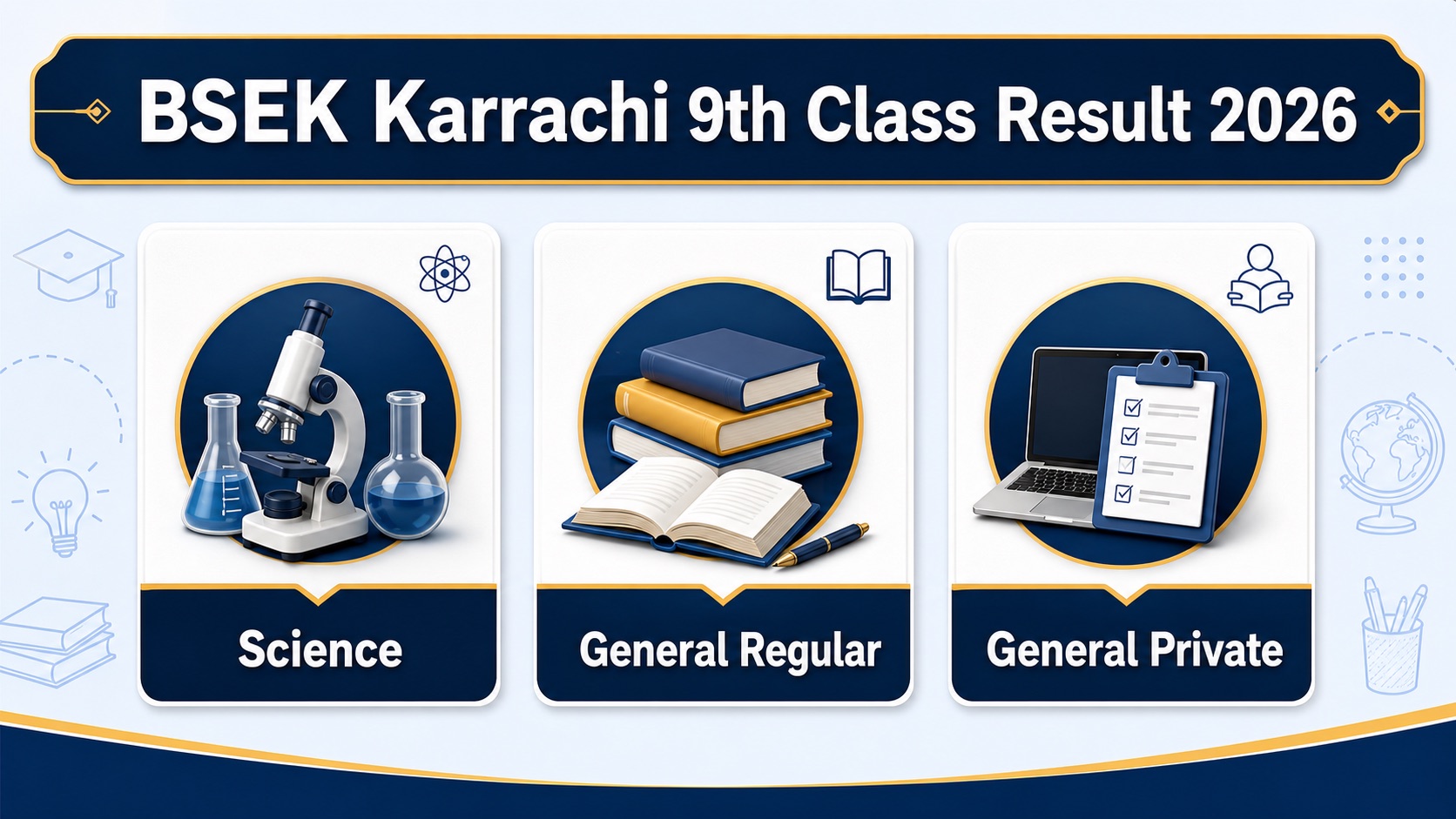 BSEK Karrachi 9th Class Result 2026 Science, General Regular and General Private group selection guide